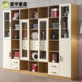 简约现代中式 自由组合实木书柜 储物柜 书架 文件柜 书橱 置物架