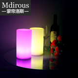 蒙帝洛斯LED充电台灯小圆柱遥控灯卧室床头客厅书桌餐厅装饰台灯