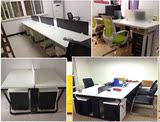 职员办公桌椅组合4人位电脑桌组合桌员工桌现代办公家具上海直销