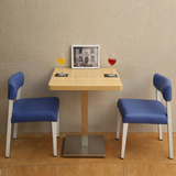 简约现代西餐桌椅 甜品奶茶店 咖啡厅餐桌椅 组合 一桌两椅方桌子