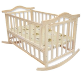 电动婴儿床 实木床静音电动摇篮床环保无油漆 童床0