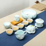 景德镇青花瓷陶瓷茶具整套功夫茶具青瓷茶具薄胎高档礼品 特价