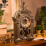 创意时尚欧式座钟古典钟表全金属青古铜钟仿古机械座钟