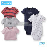 包邮正品现货美国Carter‘s卡特代购夏短袖男宝宝婴儿纯棉哈服