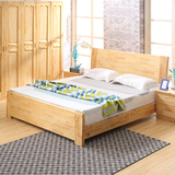 特价实木双人床1.5 1.8米大床柏木简易木床现代简约卧房家具包邮