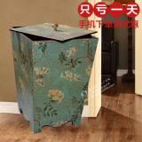 美式垃圾桶有盖 客厅家用大号纸篓 酒店厨房卫生间时尚创意垃圾筒