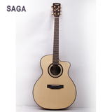 SAGA萨伽GA68C41寸缺角原木色单板吉他民谣吉他指弹伴奏吉他