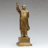 红之源毛主席铜像 纯铜挥手像毛泽东招手铜像 家居客厅摆件73厘米