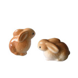 迷你陶瓷小兔子日本zakka杂货创意摆件书架橱窗客厅桌面装饰品