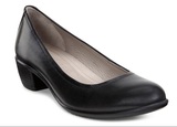 16夏季新款ECCO爱步女鞋中跟正装圆头单鞋正品英国代购264083
