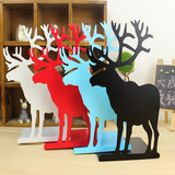 韩国创意文具办公可爱动物造型麋驯鹿金属书立书挡书靠书夹一对
