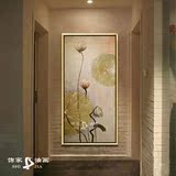 手绘现代装饰画中式单幅抽象画有框画室内客厅走廊 玄关挂画 油画