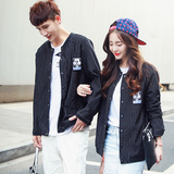 2015秋季新款韩版棒球服女外套夹克学生时尚帅气情侣装开衫