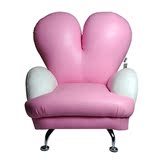 5折 儿童沙发椅 小公主粉色小沙发 女孩单人休闲可爱心形皮凳子