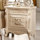 实木橡木床头柜简约欧式法式美式简欧北欧白色床头柜收纳柜储物柜