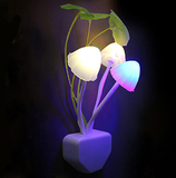 创意礼物阿凡达蘑菇灯LED光控小夜灯七彩插电节能灯儿童感应灯