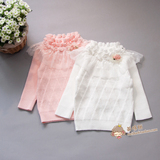 小乐猪1-2-3岁女童装2015秋冬装宝宝婴儿中高领针织线衫打底衫