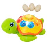 迪邦会下蛋的乌龟 儿童益智玩具 电动万向轮 带音乐灯光 亲子互动
