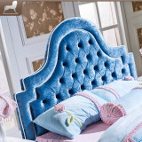 欧式实木儿童床 布艺 粉色公主床男孩床女孩床 1.2米1.5米儿童床