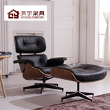 现代简约设计师伊姆斯躺椅创意单人真皮午休懒人休闲客厅沙发椅子