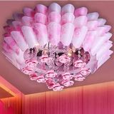简约现代LED吸顶灯客厅灯具卧室灯餐厅吊灯创意艺术花形水晶灯饰