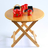 楠竹折叠桌可折叠方桌简易餐桌便携实木小户型桌子户外饭桌特价桌