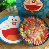 哆啦A梦水果棒棒糖手工硬糖喜糖果卡通礼盒装可爱圣诞节礼物包邮