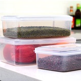 食品保鲜盒塑料长方形大容量带盖冰箱收纳盒 可微波炉加热饭盒子