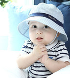 宝宝凉帽男女儿童盆帽纯棉遮阳帽婴儿凉帽子夏季太阳帽出游渔夫帽