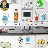 阿凡大叔创意卡通厨房柜门贴C075 装饰冰箱贴纸 水果食物个墙贴画