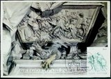 P0952梵蒂冈1982教堂中的教皇雕塑摄影极限片1枚