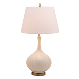 出口北欧美式简约白色陶瓷台灯现代中式温馨创意装饰卧室床头灯具