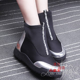 品牌139韩版黑色帆布鞋女板鞋高帮鞋学生休闲布鞋女鞋子139975