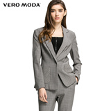 Vero Moda2016新品复古格纹修身一粒扣女西装|316108008