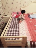 江浙沪皖包邮床加宽加长床儿童拼接床可定做松木床实木床单双人床