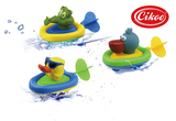 小船发条拉线婴儿洗澡戏水陆两用软胶盆玩水宝宝游泳儿童沙滩玩具