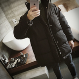 韩国冬装中长款加厚棉衣 日系港风潮男士宽松立领保暖外套面包服