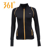 361度国际女装长袖健身服 秋季弹力运动紧身外套女361跑步速干衣