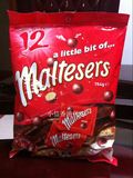 香港代购 澳洲Maltesers麦提莎麦丽素 牛奶巧克力独立装12包144g