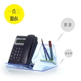 亚克力电话架子 彩色透明电话机支架 办公桌面座机架创意电话底座