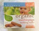澳洲Bellamy's贝拉米有机婴儿牛奶饼干磨牙棒6月以上宝宝适用100g