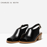 CHARLES&KEITH凉鞋女 CK1-60970006 一字搭扣鱼嘴鞋高跟鞋