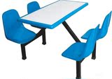 厂家直销批发特价快餐桌椅食堂四人连体餐桌餐椅曲木钢架桌椅组合