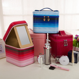 缔家乐专业化妆包化妆品收纳包大容量化妆箱手提镜子化妆盒整理包