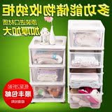 日本购塑料收纳柜抽屉式整理柜自由组合衣柜收纳盒抽屉式儿童玩具