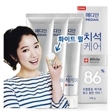 批发韩国进口 爱茉莉麦迪安median 86%牙膏专业全效去黄牙渍美白