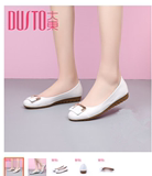 DUSTO/大东2016春季新款韩版低跟坡跟金属装饰女鞋单鞋DW16C3093A
