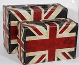 英国旗 复古手提箱 收纳箱 装饰箱道具箱 皮箱旅行箱礼品箱子