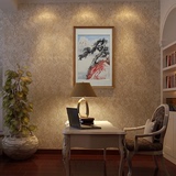 石上松迎客松中式风景国画 玄关走廊过道客厅有框装饰画壁挂画