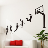 大型可定制墙贴纸灌篮扣篮体育篮球运动教室沙发背景墙壁装饰贴画